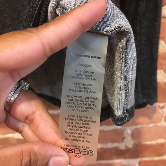 T Alexander Wang Rolled Hem Pullover Size Medium - Picture 4 of 6